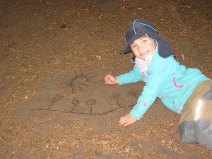 Malen im Wald mal anders Malen im Wald mal anders